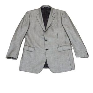 Roberto Zanieri Sports Coat Blazer Size 42R White Black Houndstooth